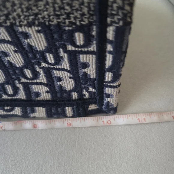 Christian Dior Oblique Book Tote Bag Blue Small - Picture 11 of 14